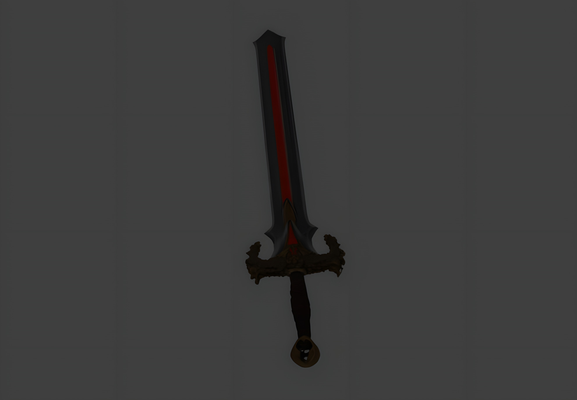 Elven Fantasy Sword - Game Ready Low-poly 3D model_2