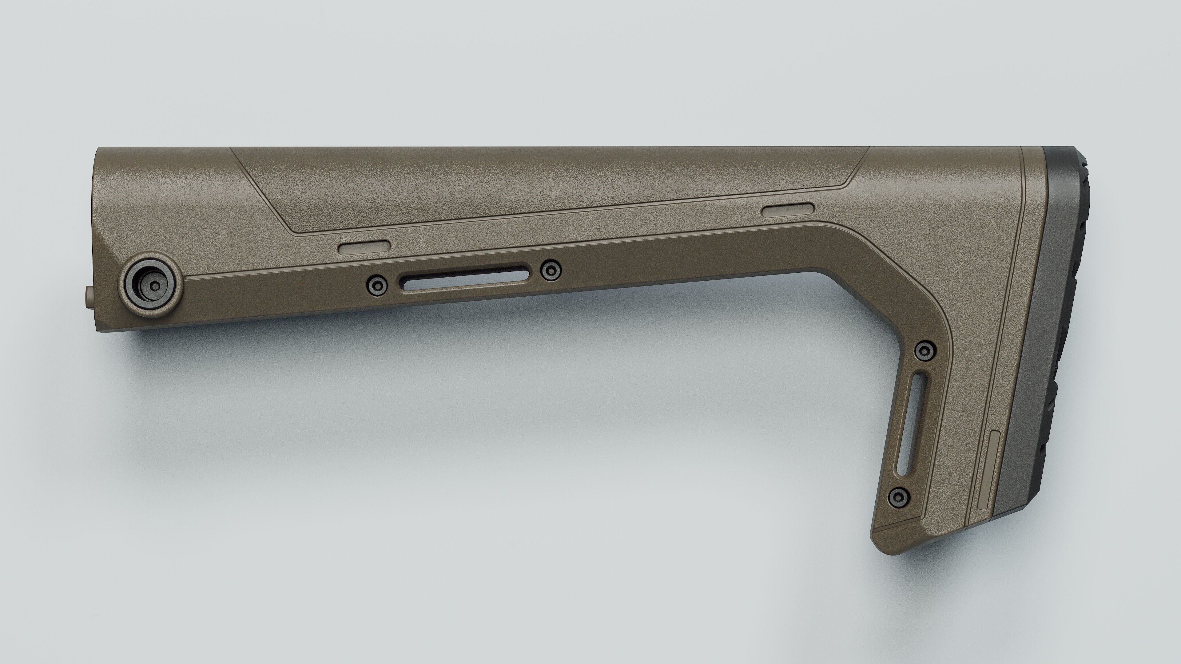HRS Light Fixed Buttstock - Replica Low-poly 3D model_5