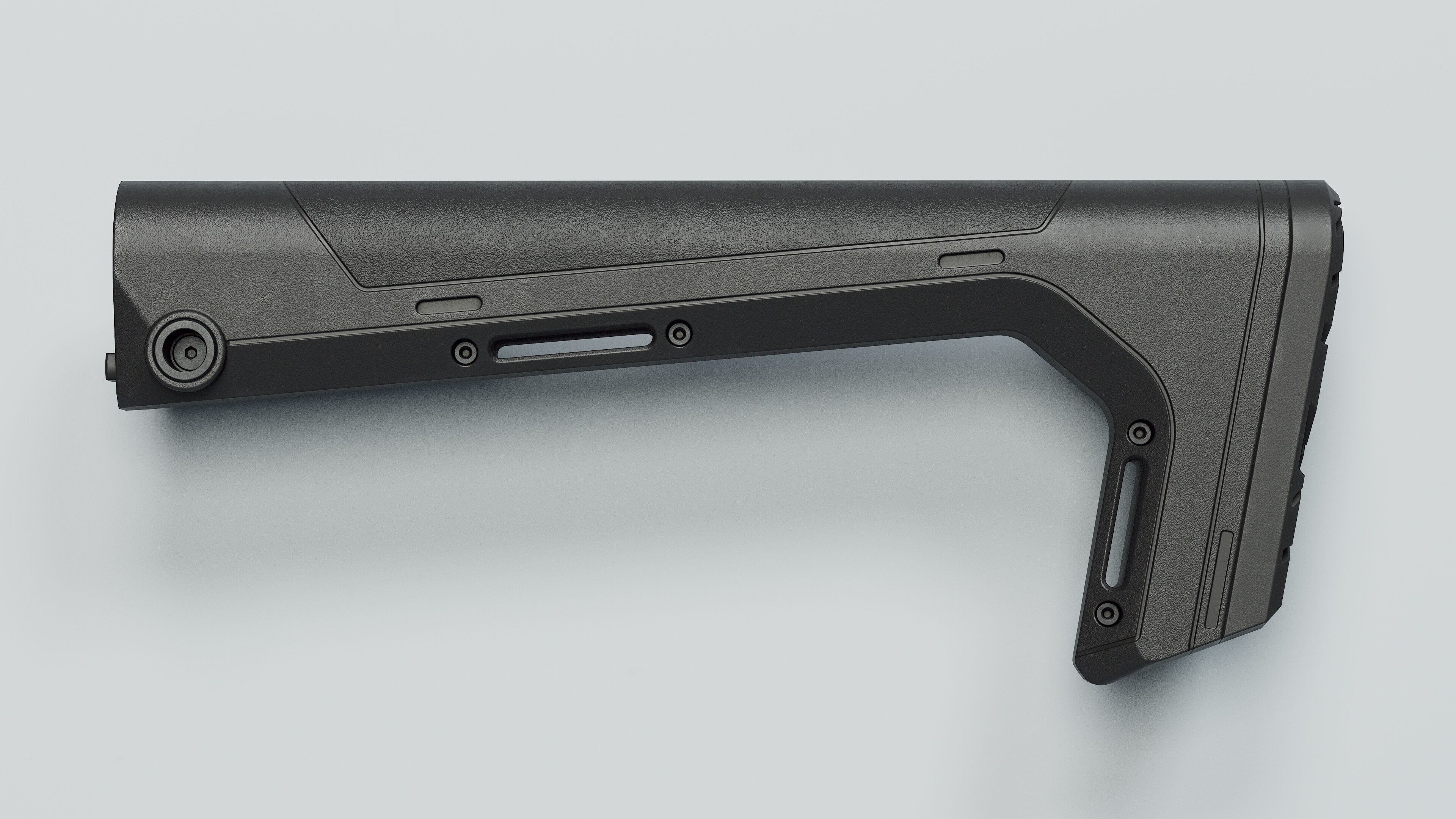HRS Light Fixed Buttstock - Replica Low-poly 3D model_4