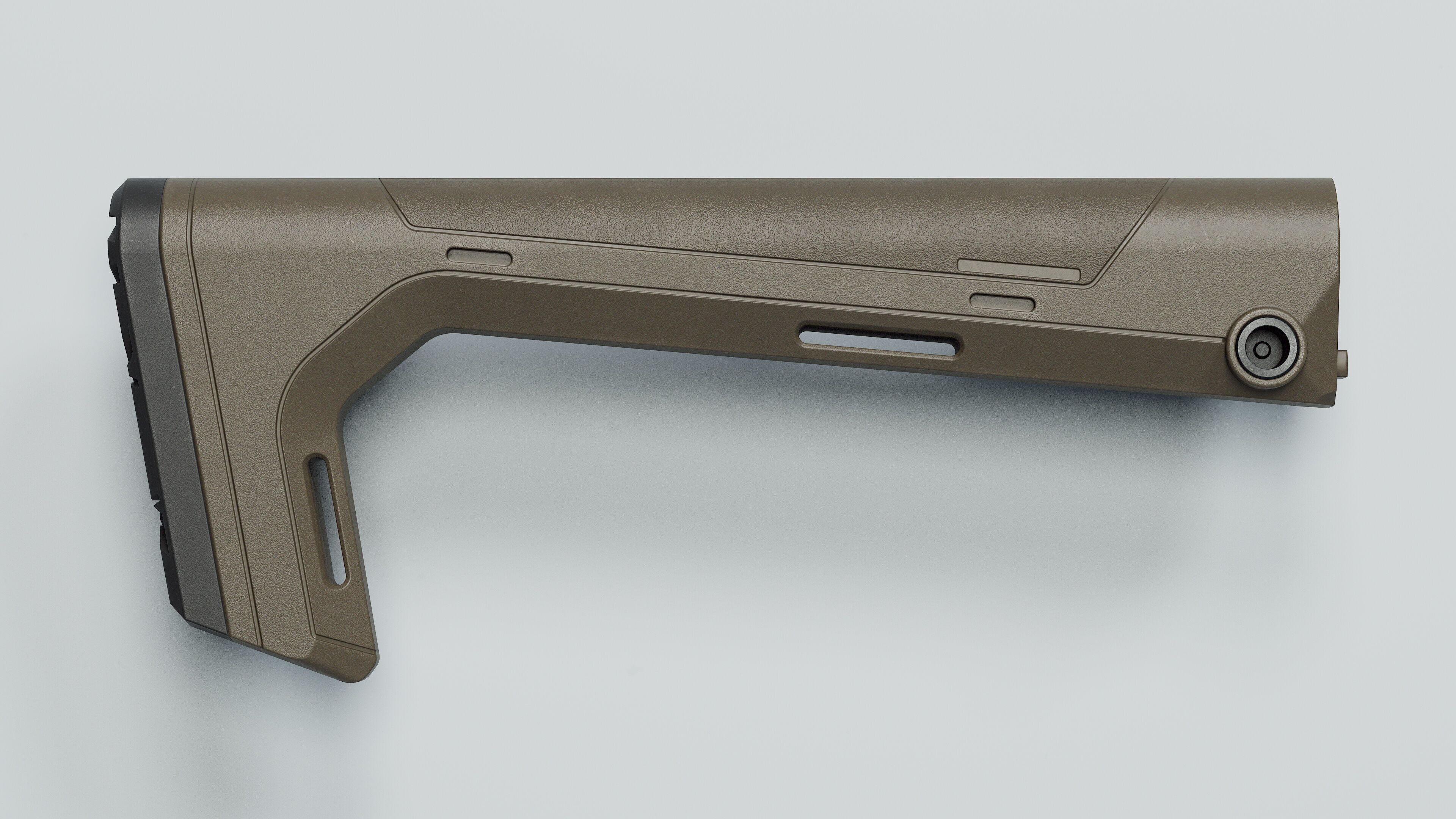 HRS Light Fixed Buttstock - Replica Low-poly 3D model_8