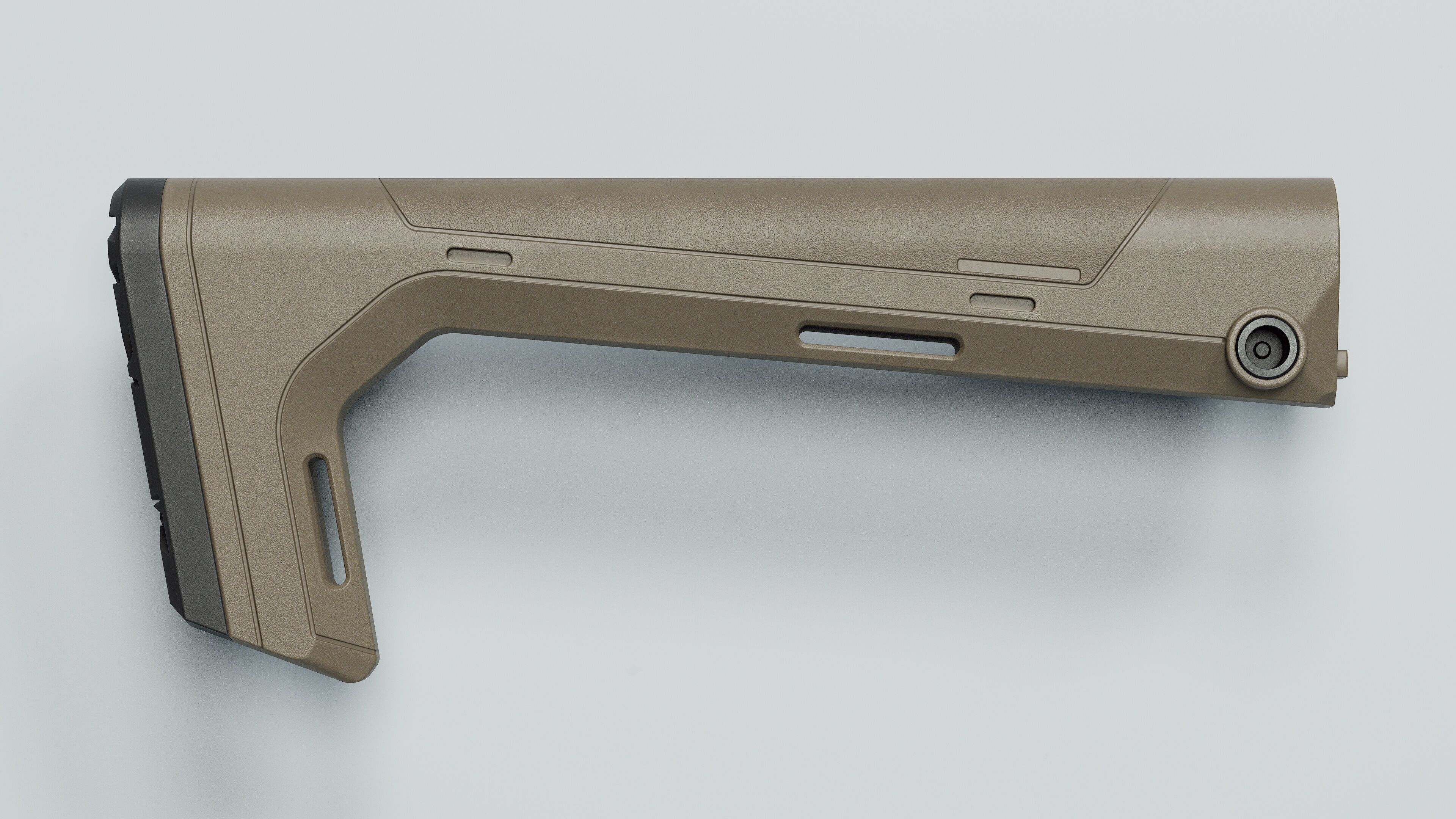 HRS Light Fixed Buttstock - Replica Low-poly 3D model_9
