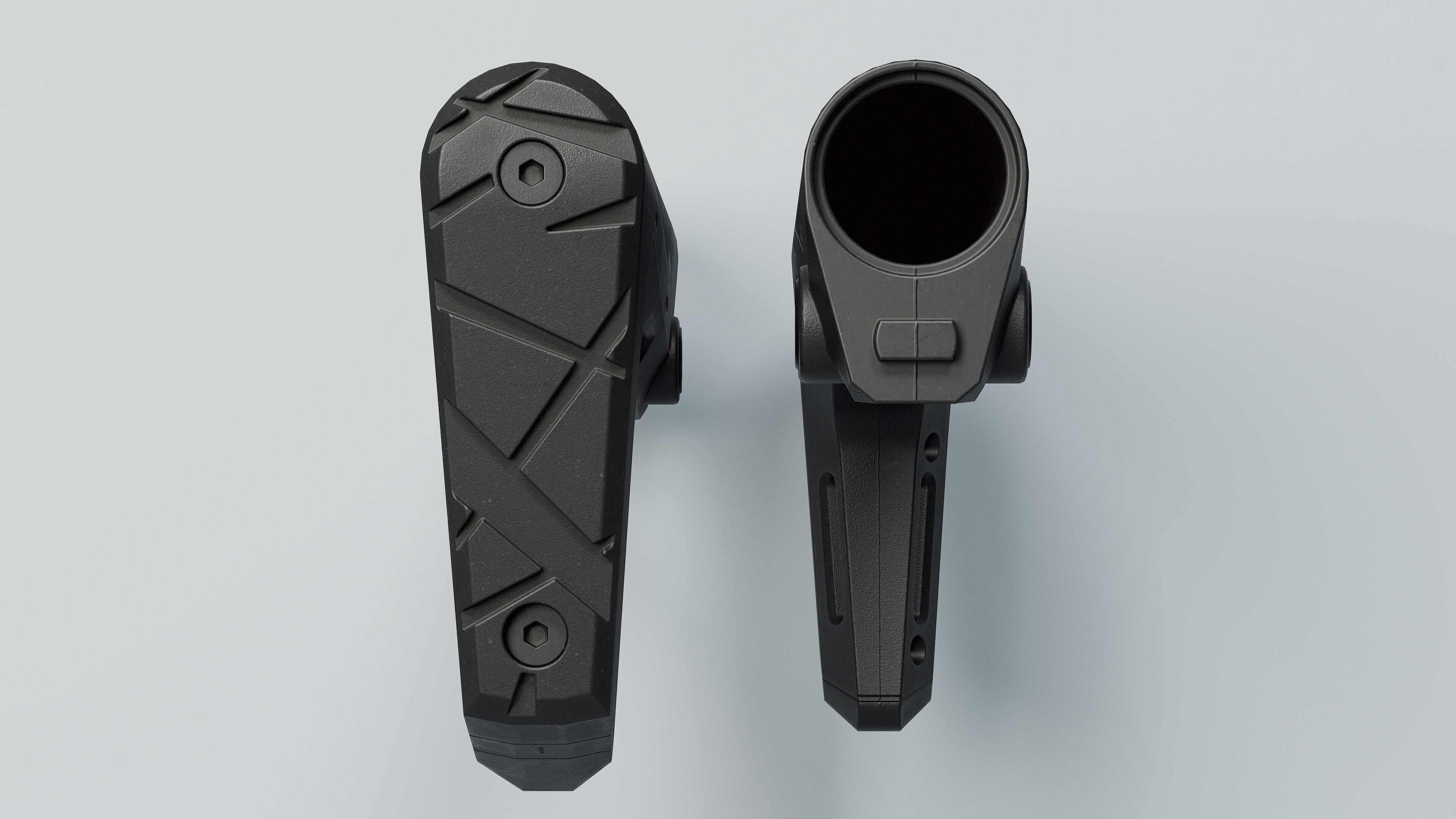 HRS Light Fixed Buttstock - Replica Low-poly 3D model_16