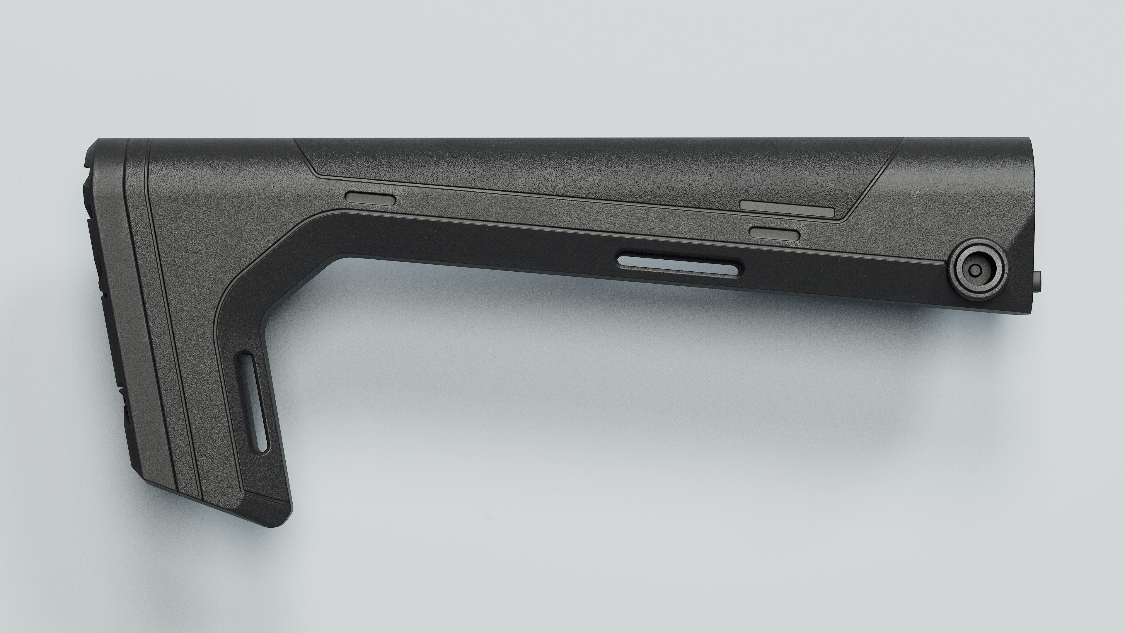 HRS Light Fixed Buttstock - Replica Low-poly 3D model_7