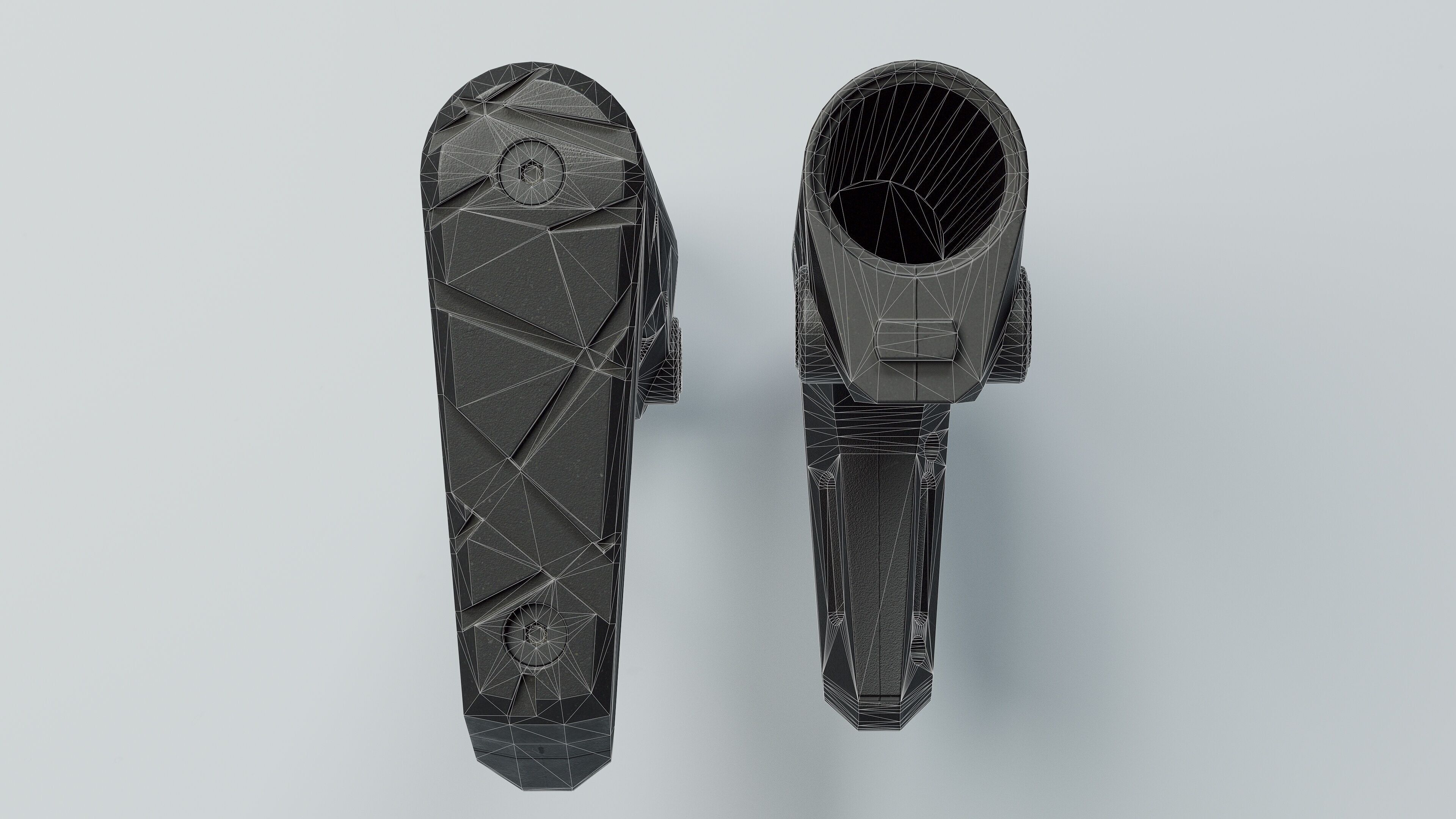 HRS Light Fixed Buttstock - Replica Low-poly 3D model_18