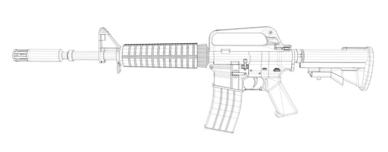 XM177 Carbine 3D model_5