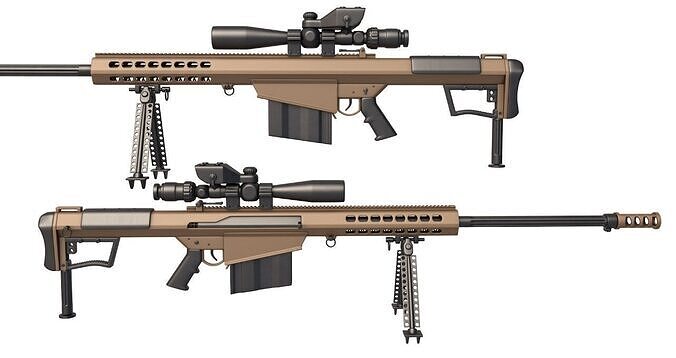 Barrett M107A1 Dust Sniper 3D model