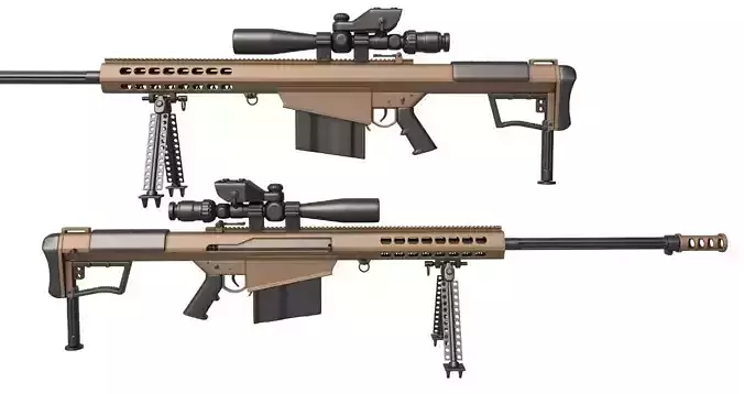 Barrett M107A1 Dust Sniper 3D model