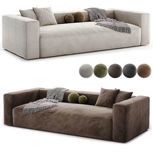 Bulky 2-sits sofa 3D model