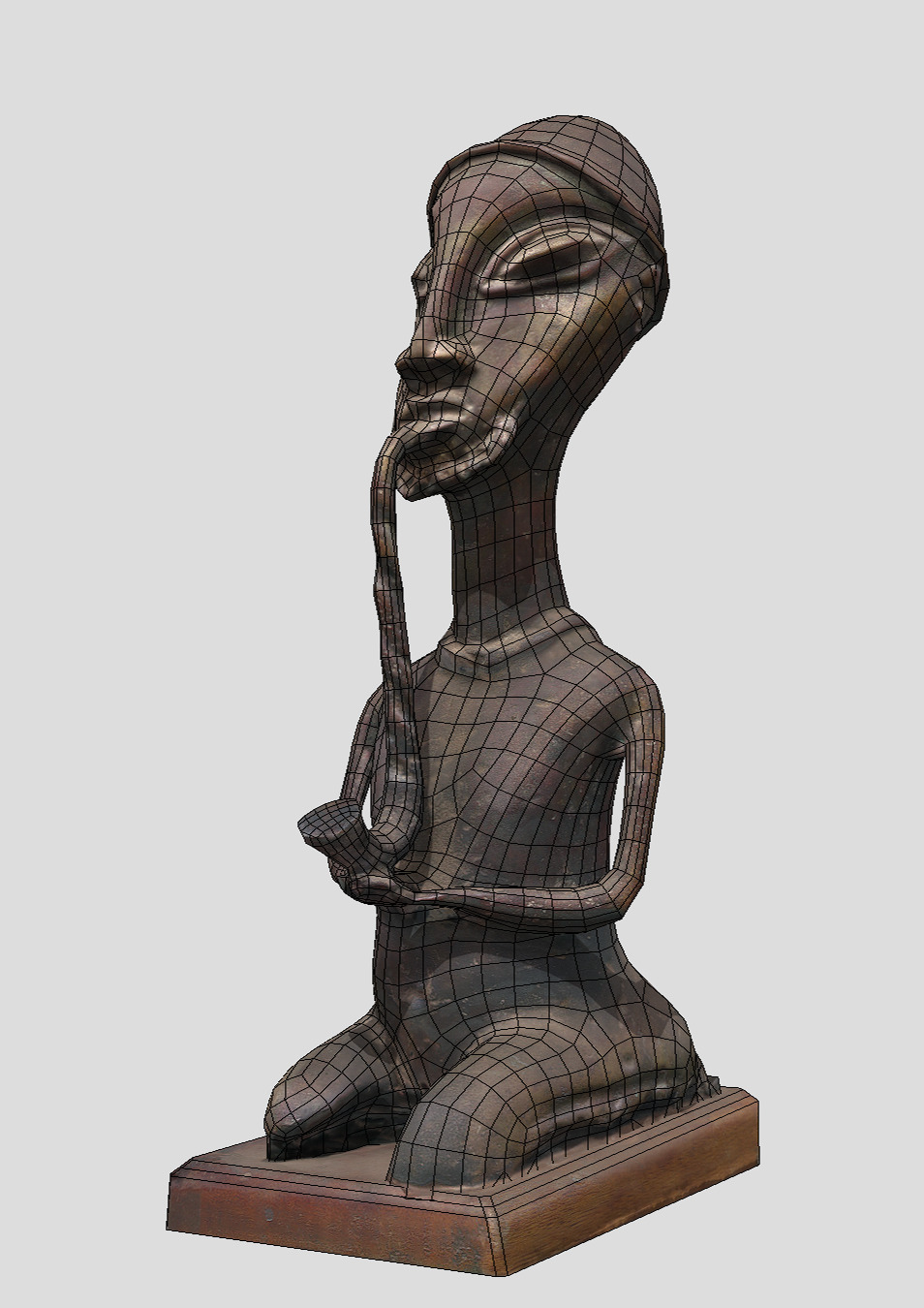 Male Onile Figure Low-poly 3D model_7