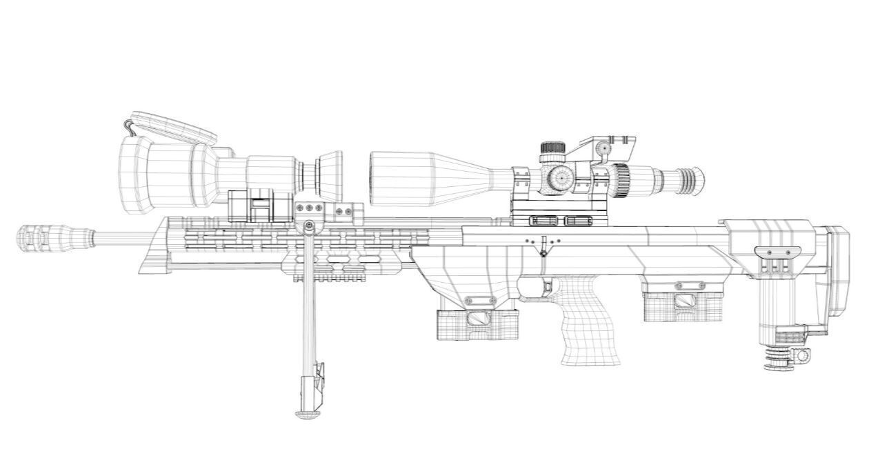 Sniper Rifle DSR-50 3D model_6