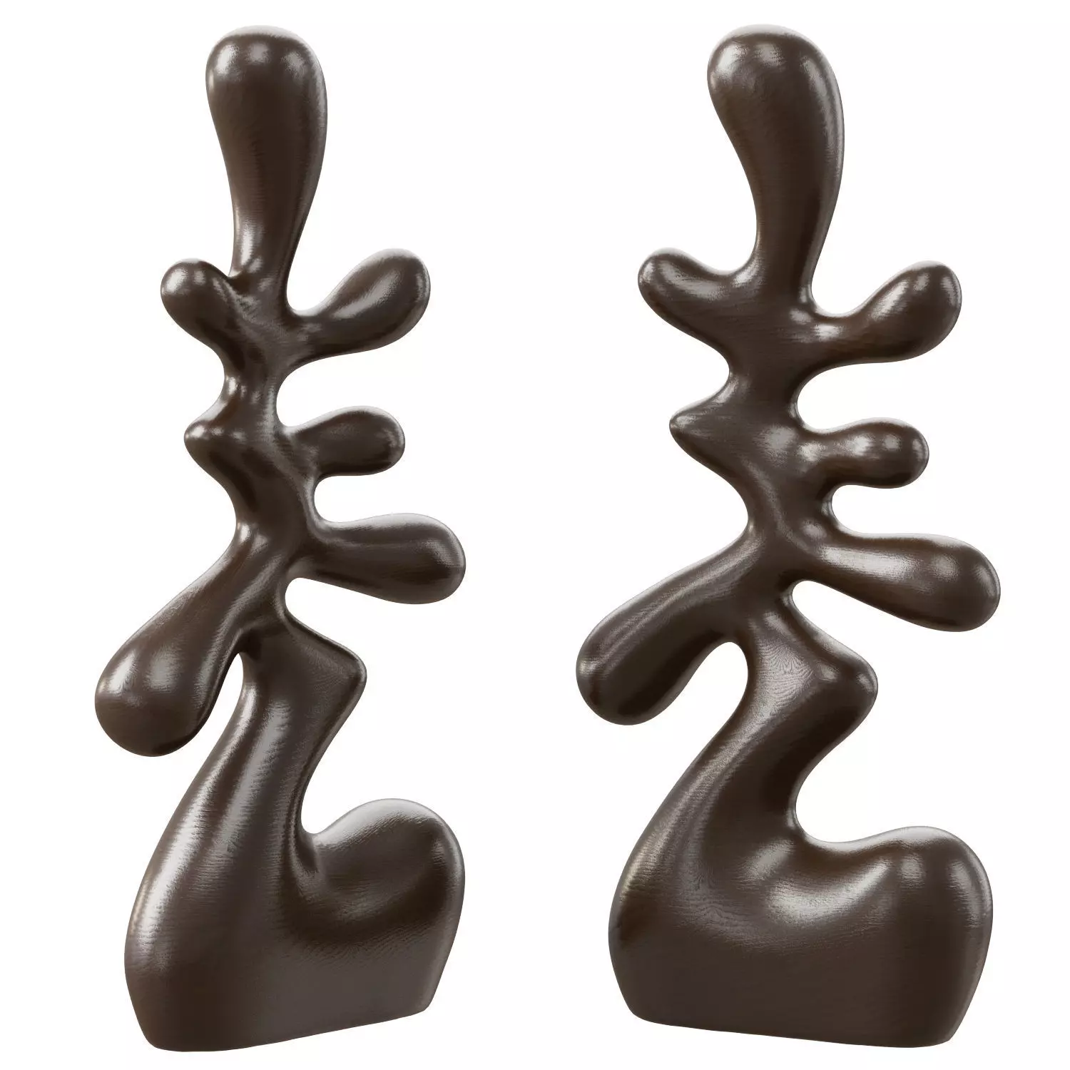 Abstract wood sculpture 3D model_0