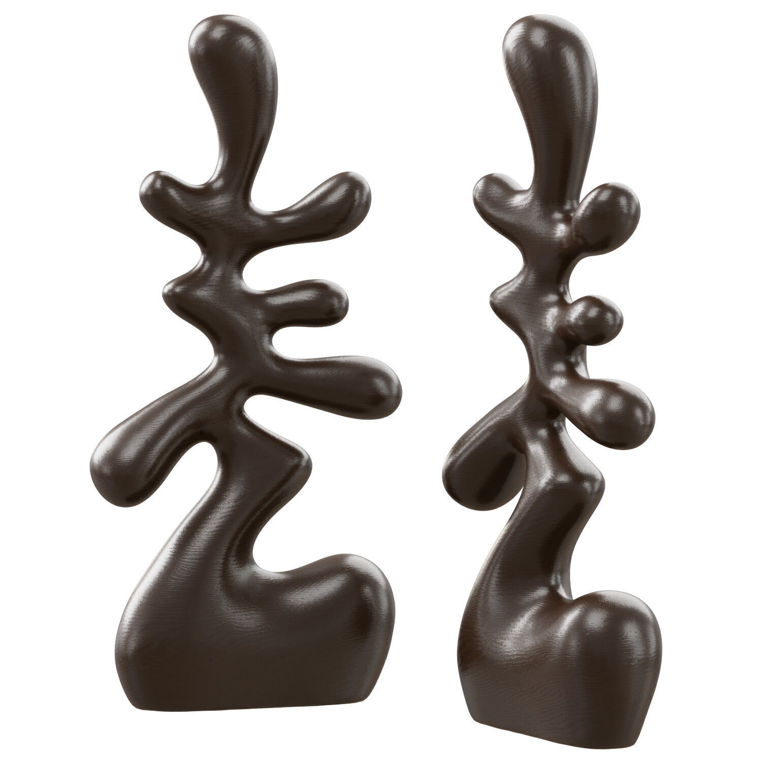 Abstract wood sculpture 3D model_1