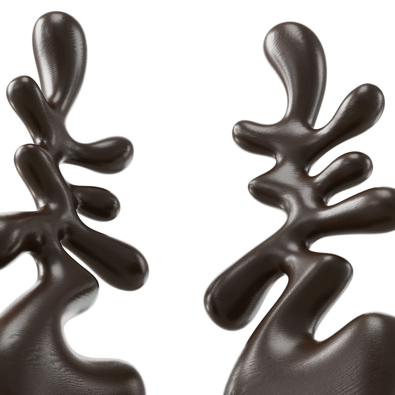 Abstract wood sculpture 3D model_4