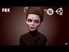 The Creepy girl game character for Horror games Low-poly 3D model_1