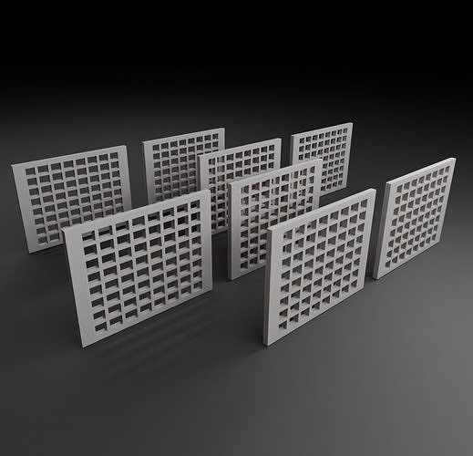 Custom Floor Tile Grates Small Free 3D print model