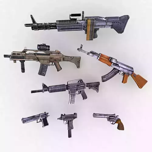 Low poly weapons pack