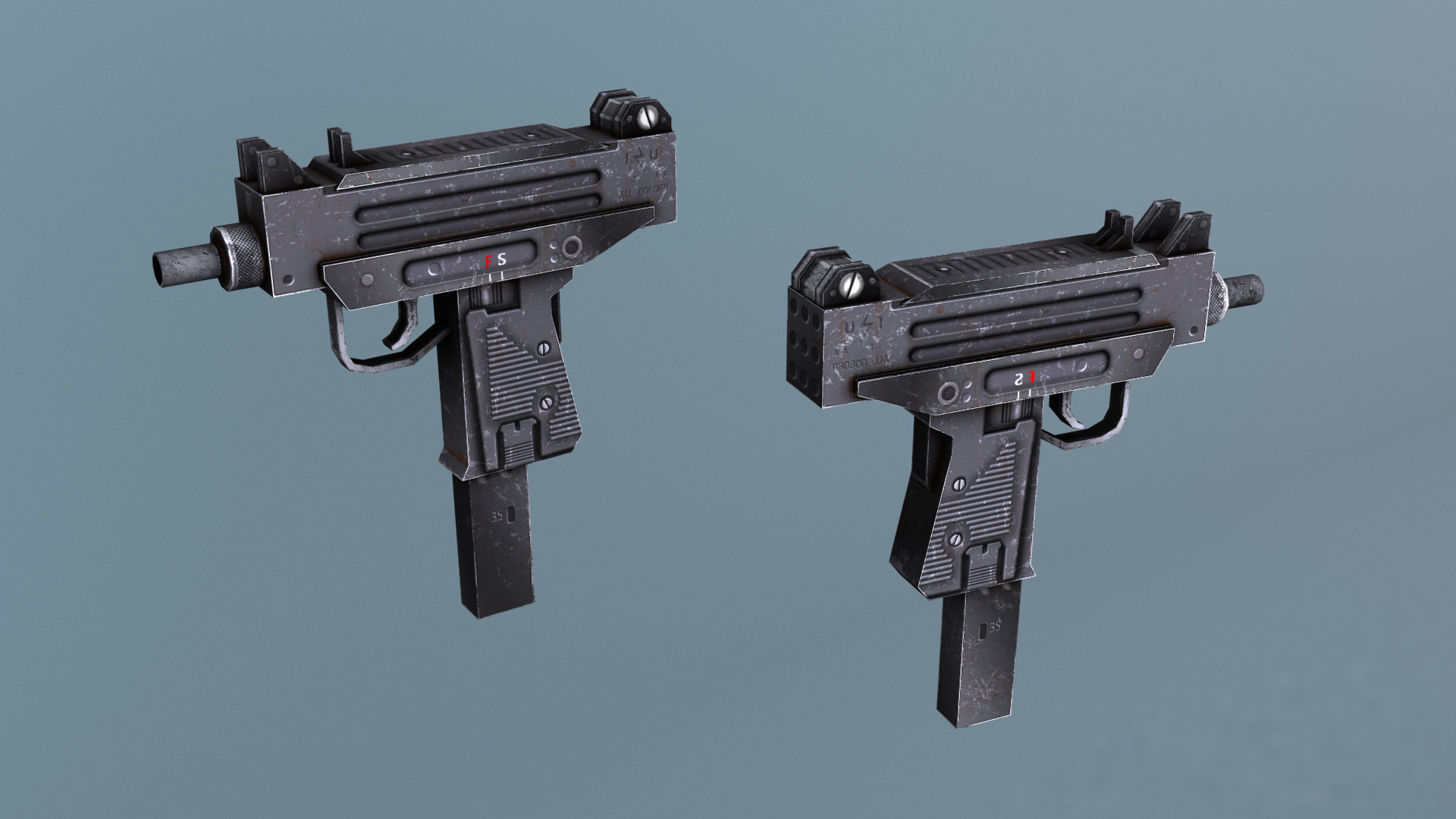 Low poly weapons pack Low-poly 3D model_9