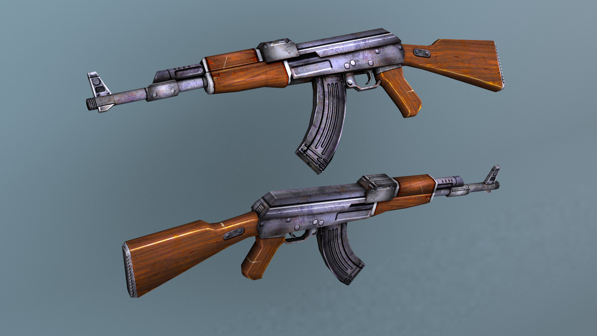 Low poly weapons pack Low-poly 3D model_5