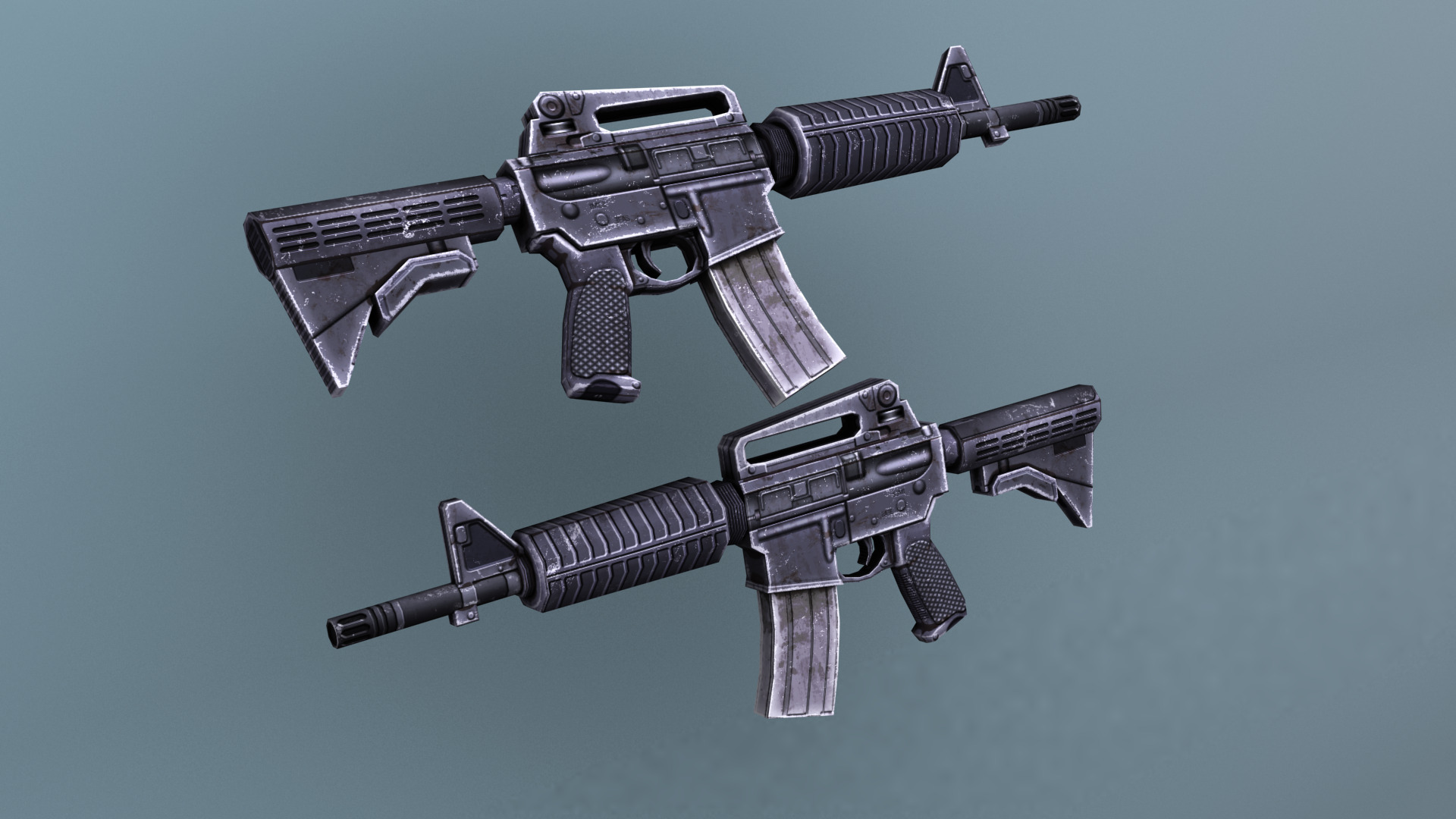 Low poly weapons pack Low-poly 3D model_4