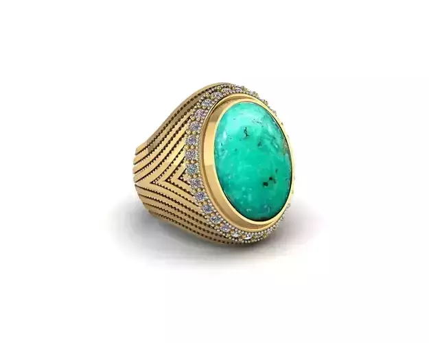 Turquoise Men Rings