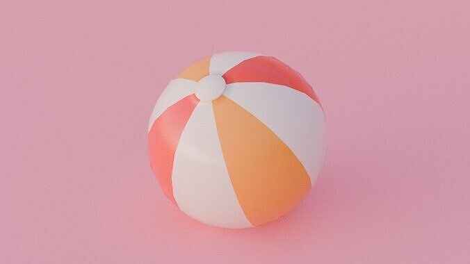 Beach Ball Summer stylized 3D model