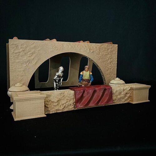 Jabbas private box in the Mos Espa Grand Arena Diorama 3D print model