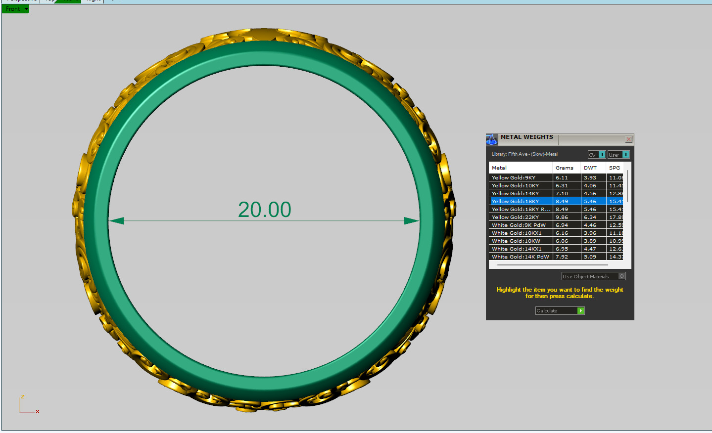 Signet ring with pattern 3D print model_8
