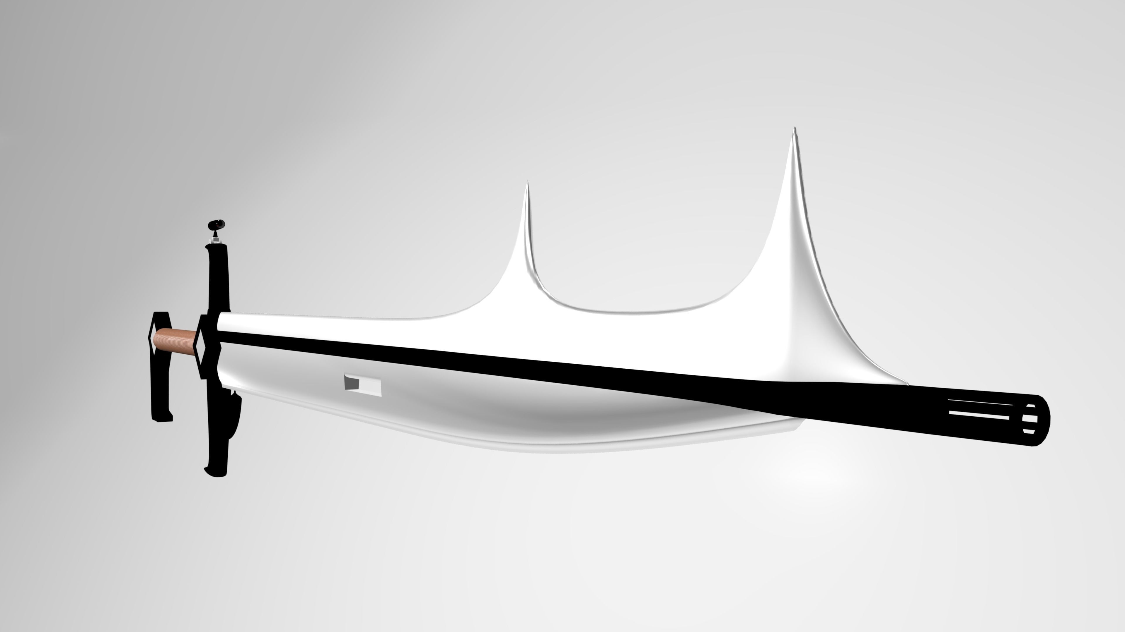 Sword Sniper mix Low-poly 3D model_2