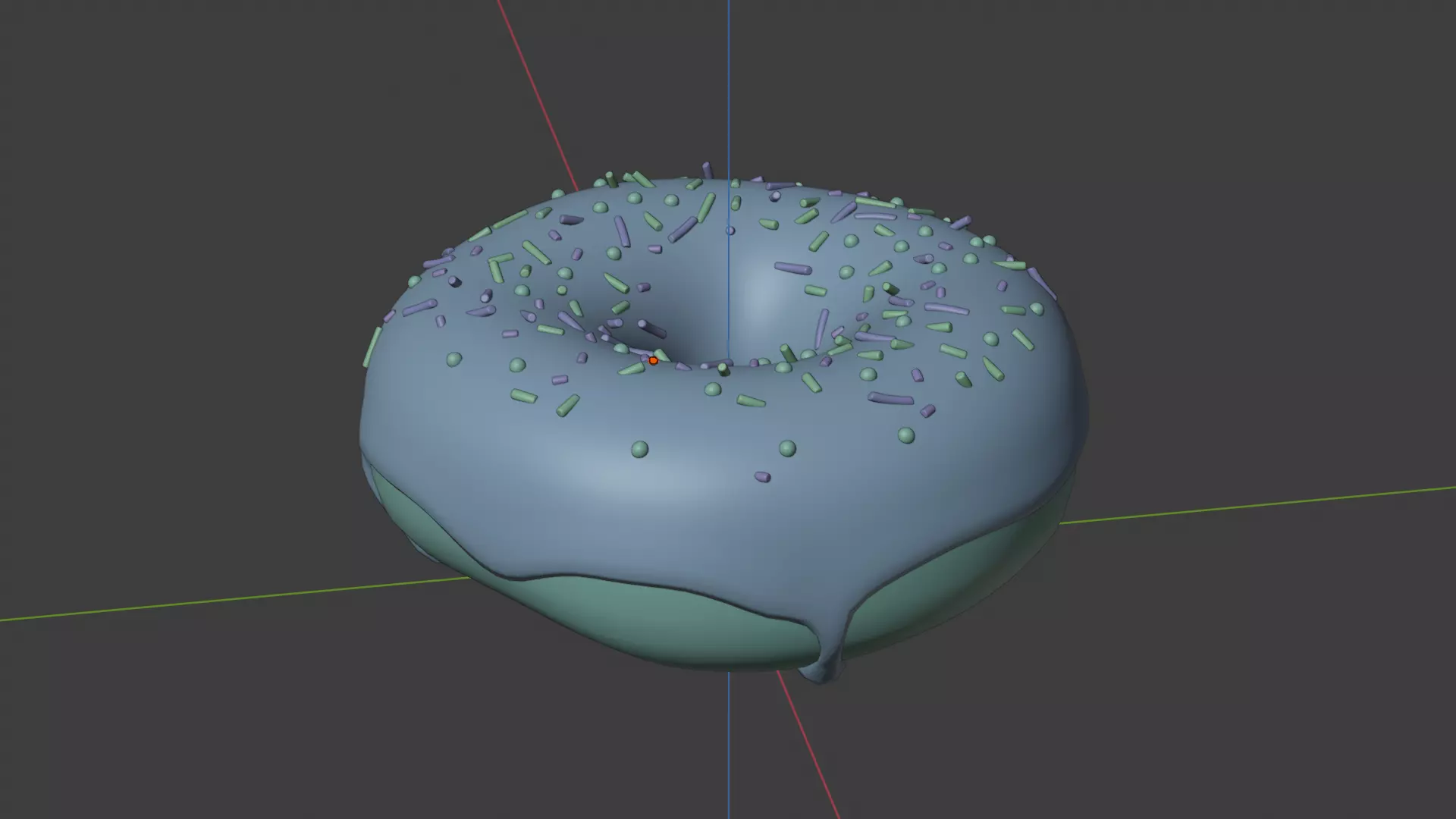 Donut Pink Low-poly 3D model_7