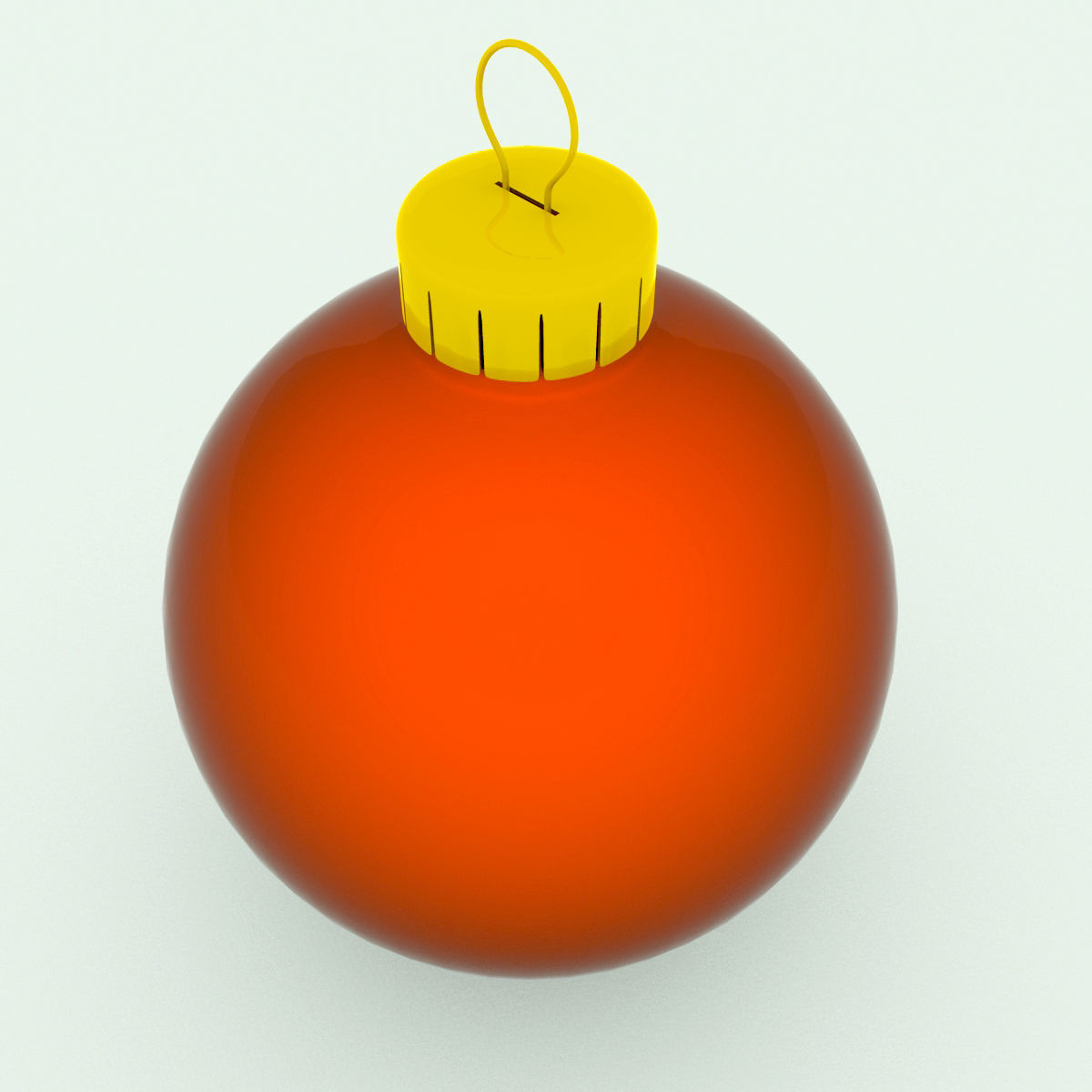 Baubles Set orange christmas ball 3D model_1