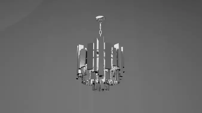 Modern Metallic Chandelier High Quality 3D Model 