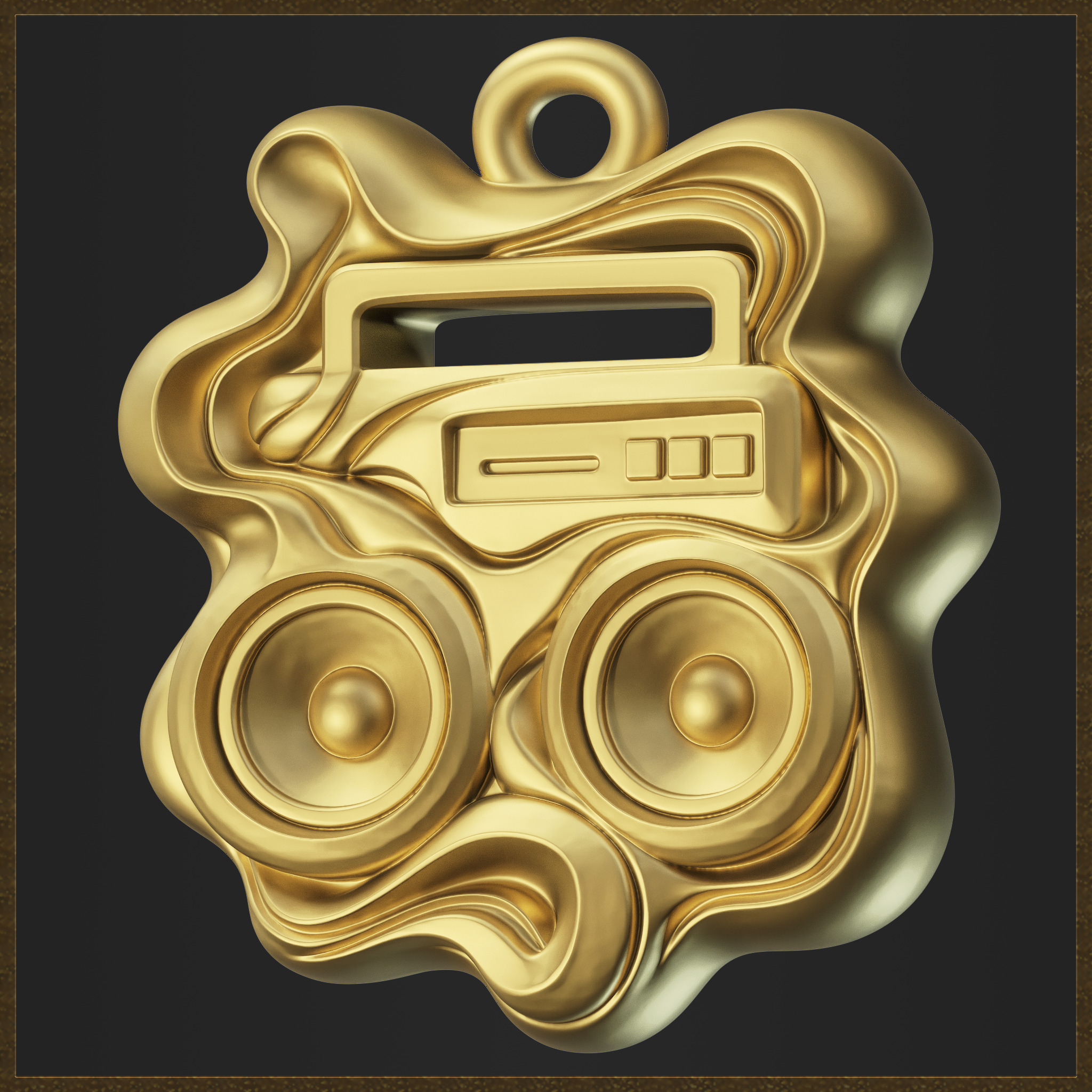Classic Audio Amulet 3D print model_2