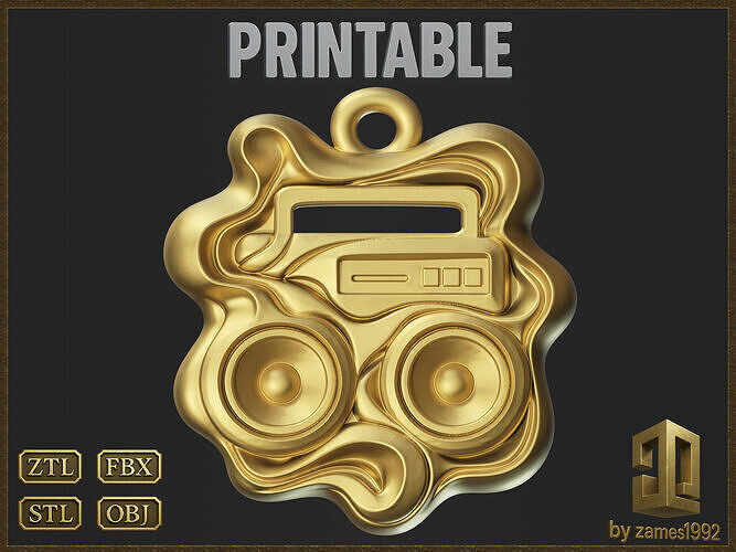 Classic Audio Amulet 3D print model
