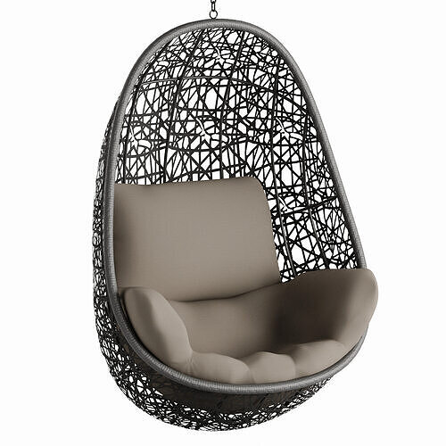 Florina hanging arm chair Low-poly 3D model
