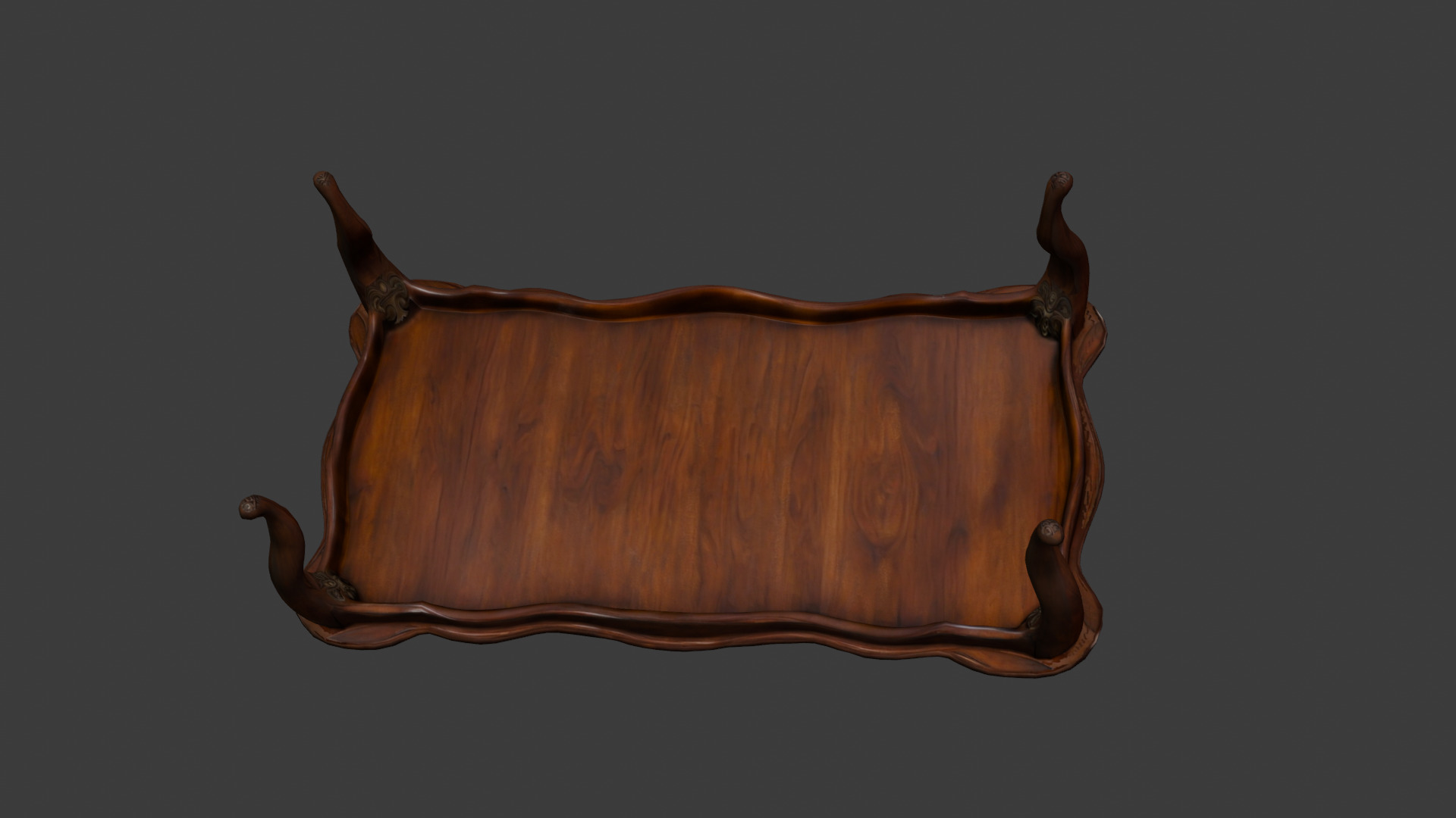 Elegant Walnut Table 3D model_1