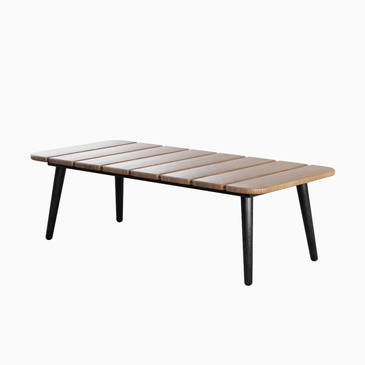 Outdoor Coffee Table Set Low-poly 3D model_3