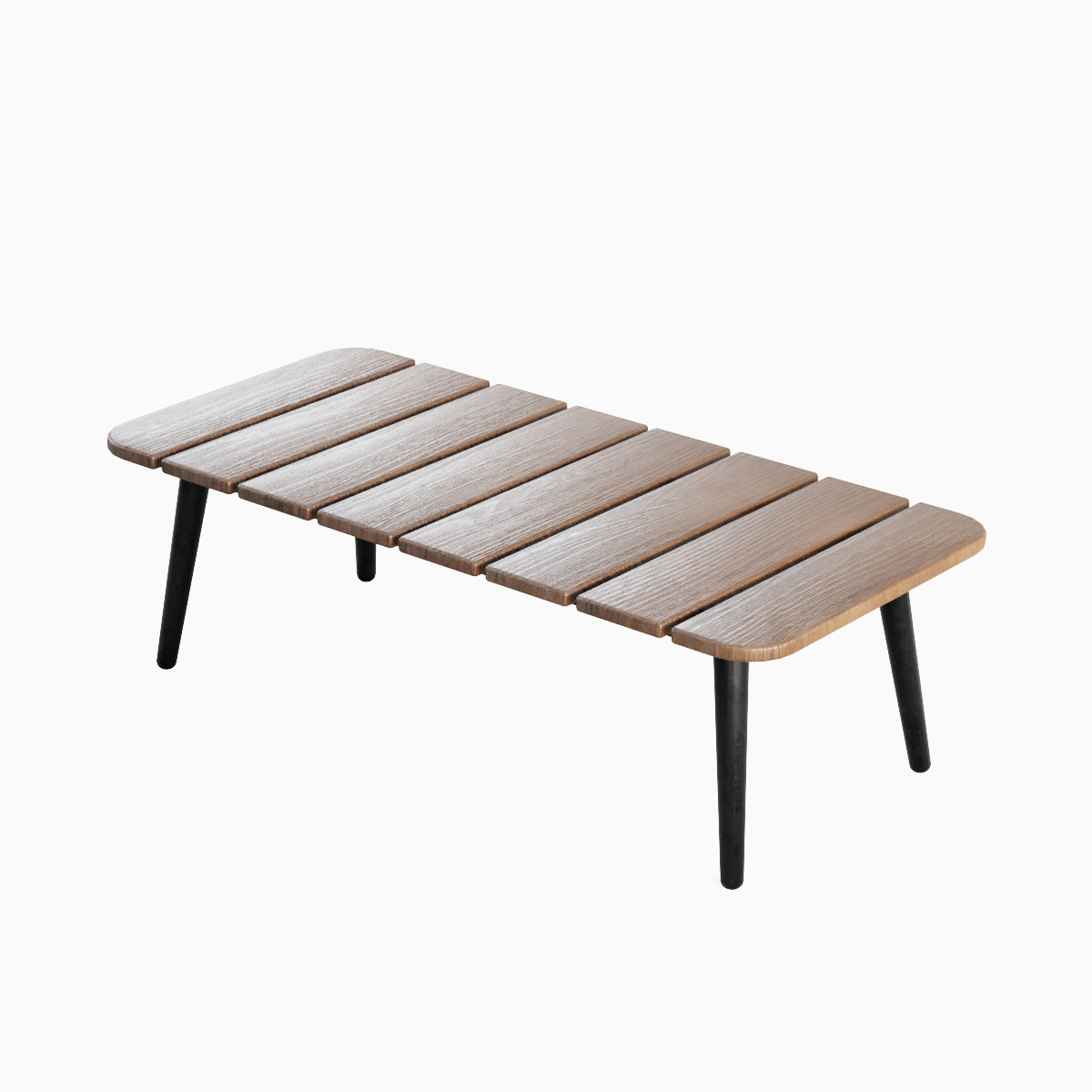 Outdoor Coffee Table Set Low-poly 3D model_6