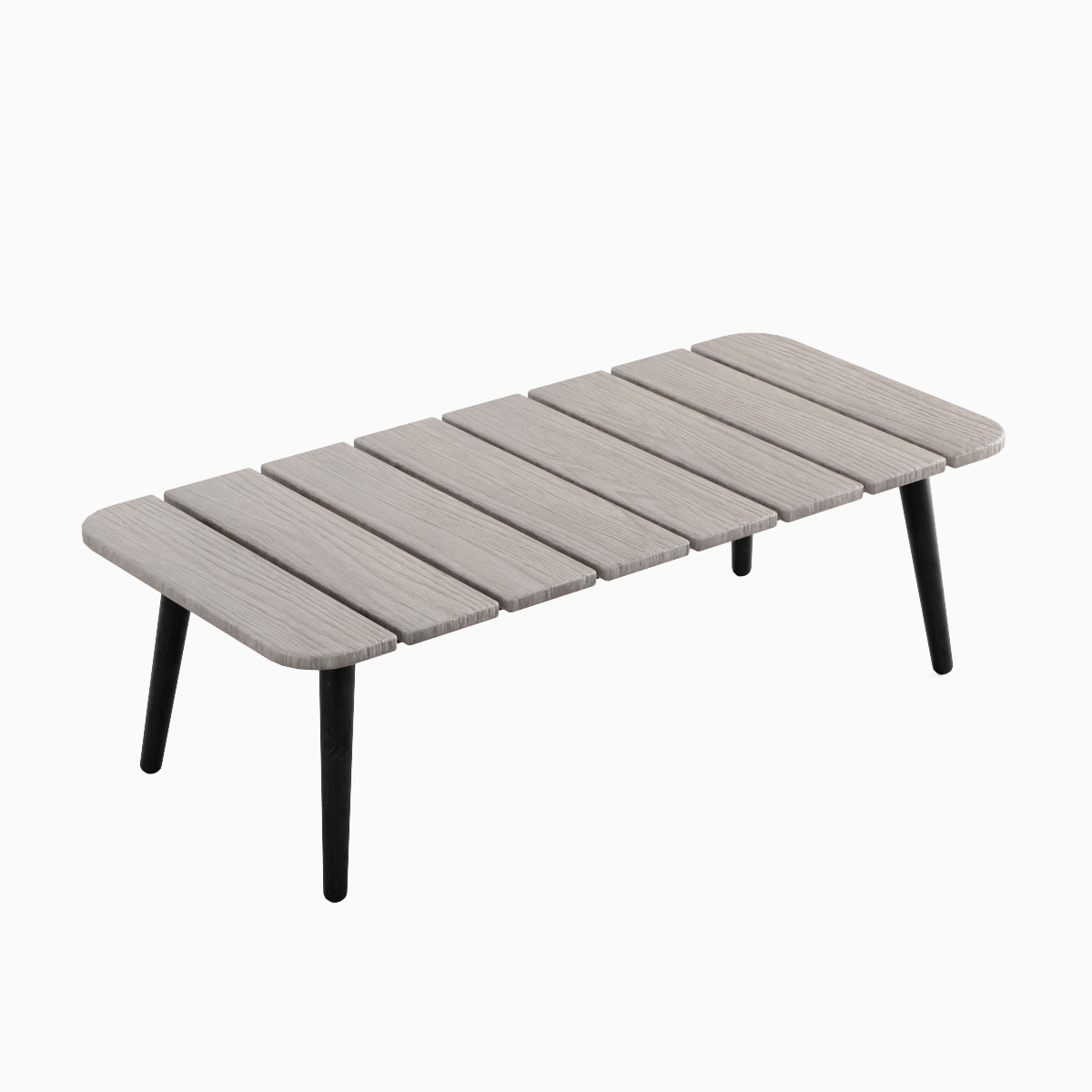 Outdoor Coffee Table Set Low-poly 3D model_11