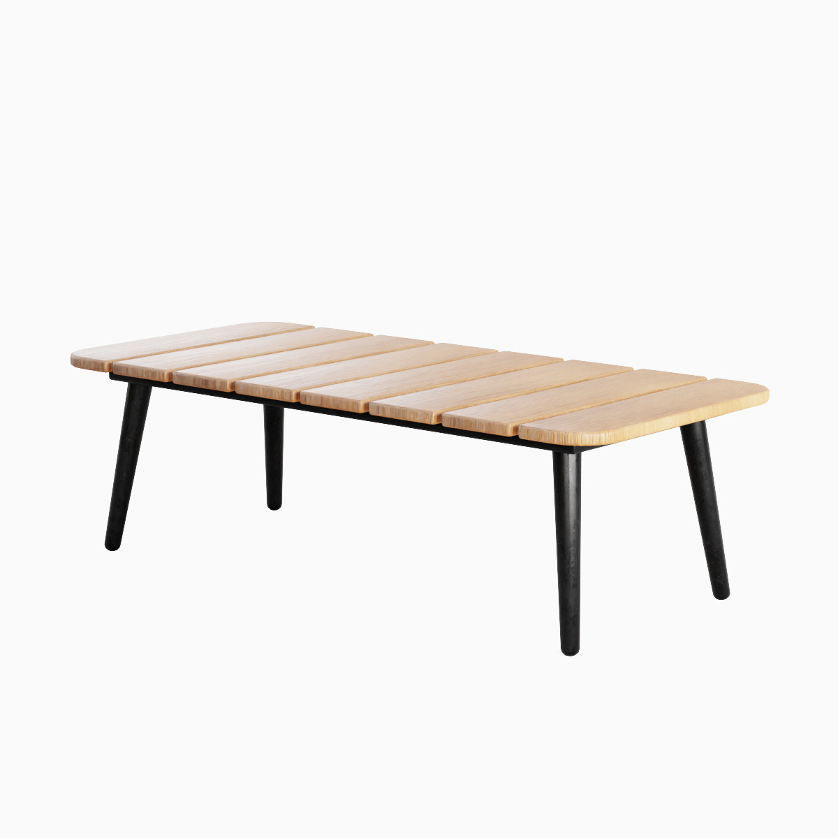 Outdoor Coffee Table Set Low-poly 3D model_21