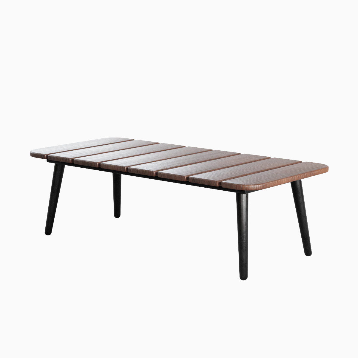 Outdoor Coffee Table Set Low-poly 3D model_15