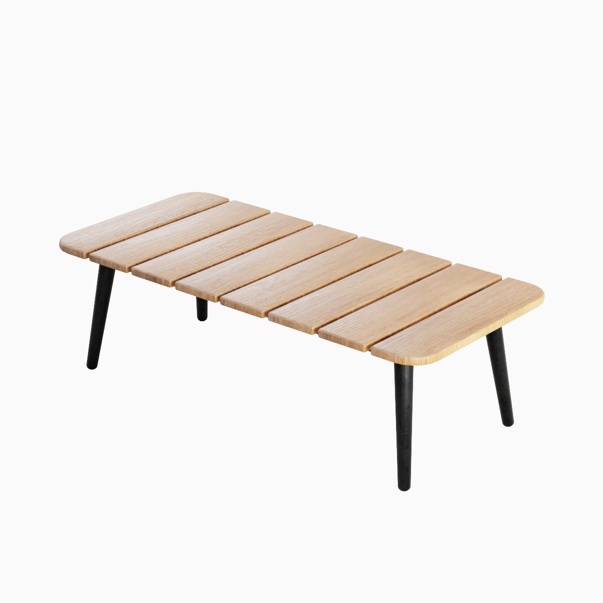 Outdoor Coffee Table Set Low-poly 3D model_24