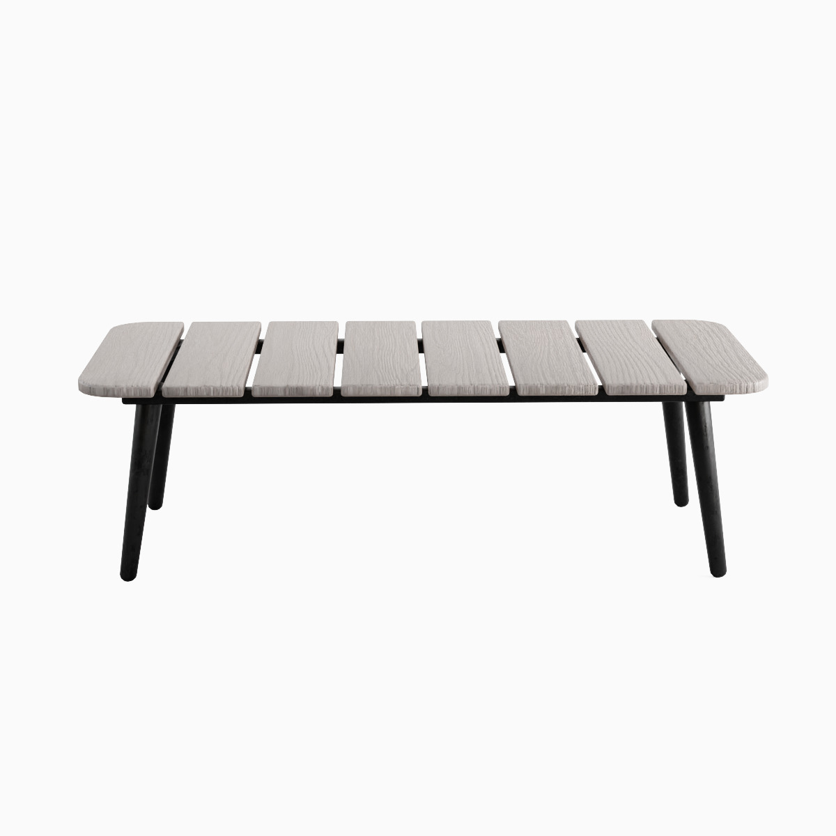 Outdoor Coffee Table Set Low-poly 3D model_7