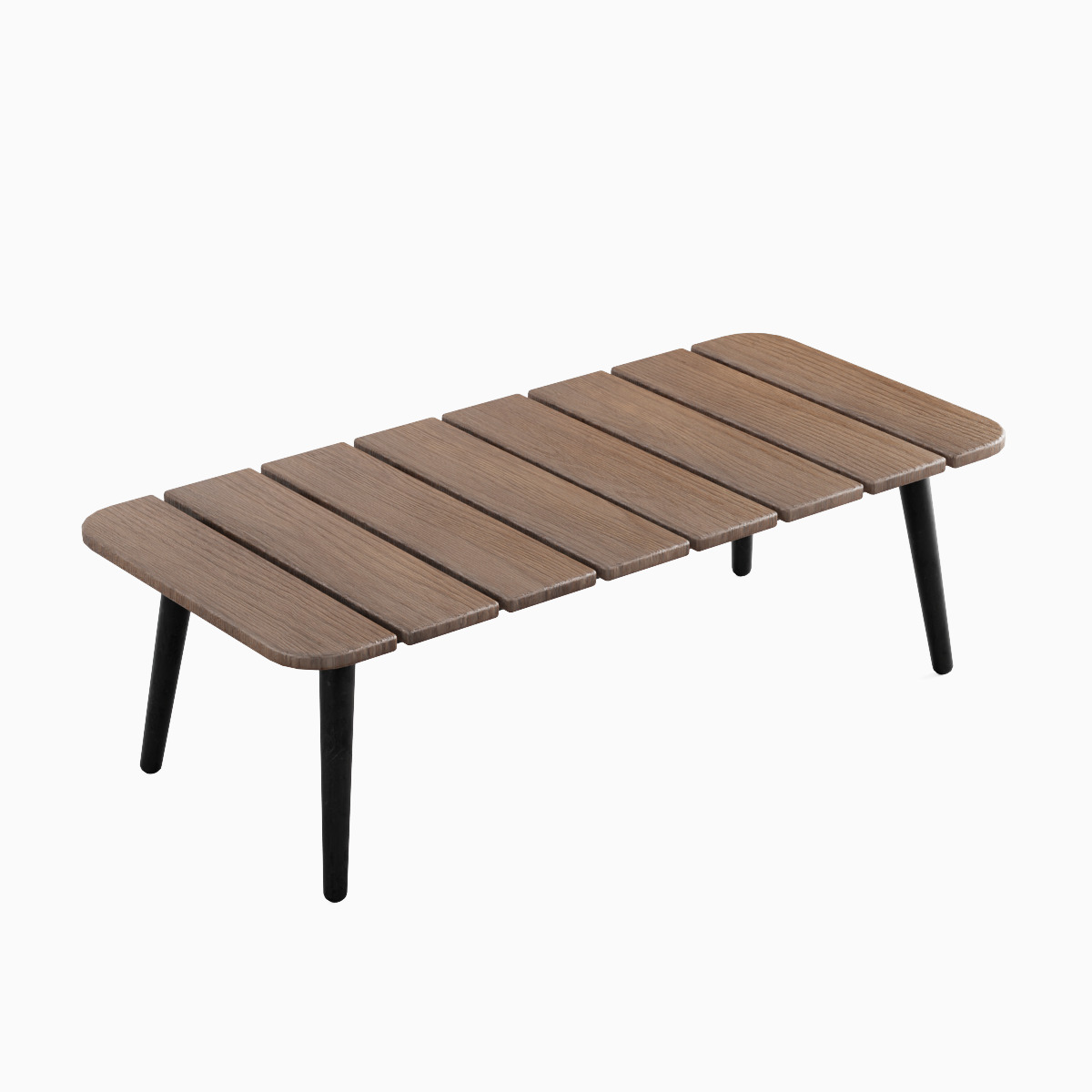 Outdoor Coffee Table Set Low-poly 3D model_5