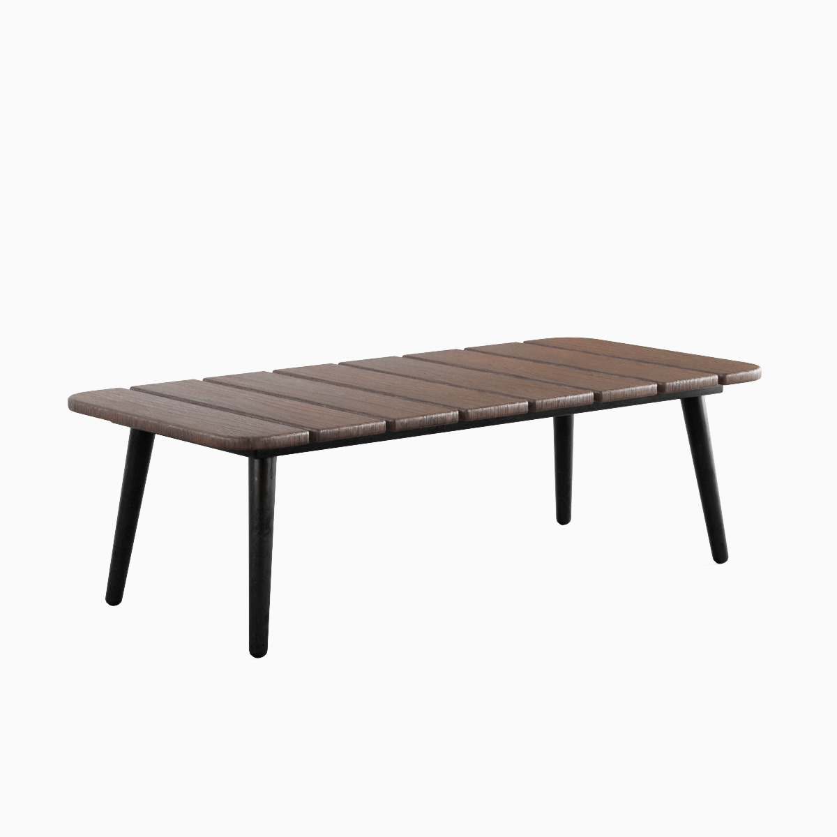 Outdoor Coffee Table Set Low-poly 3D model_14