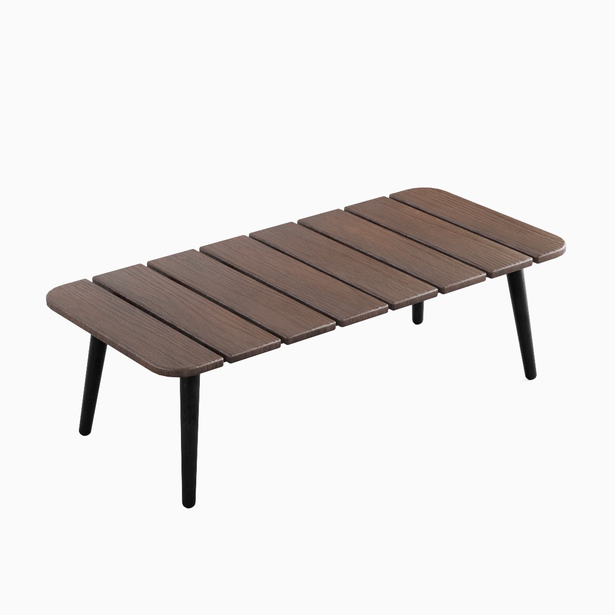 Outdoor Coffee Table Set Low-poly 3D model_17