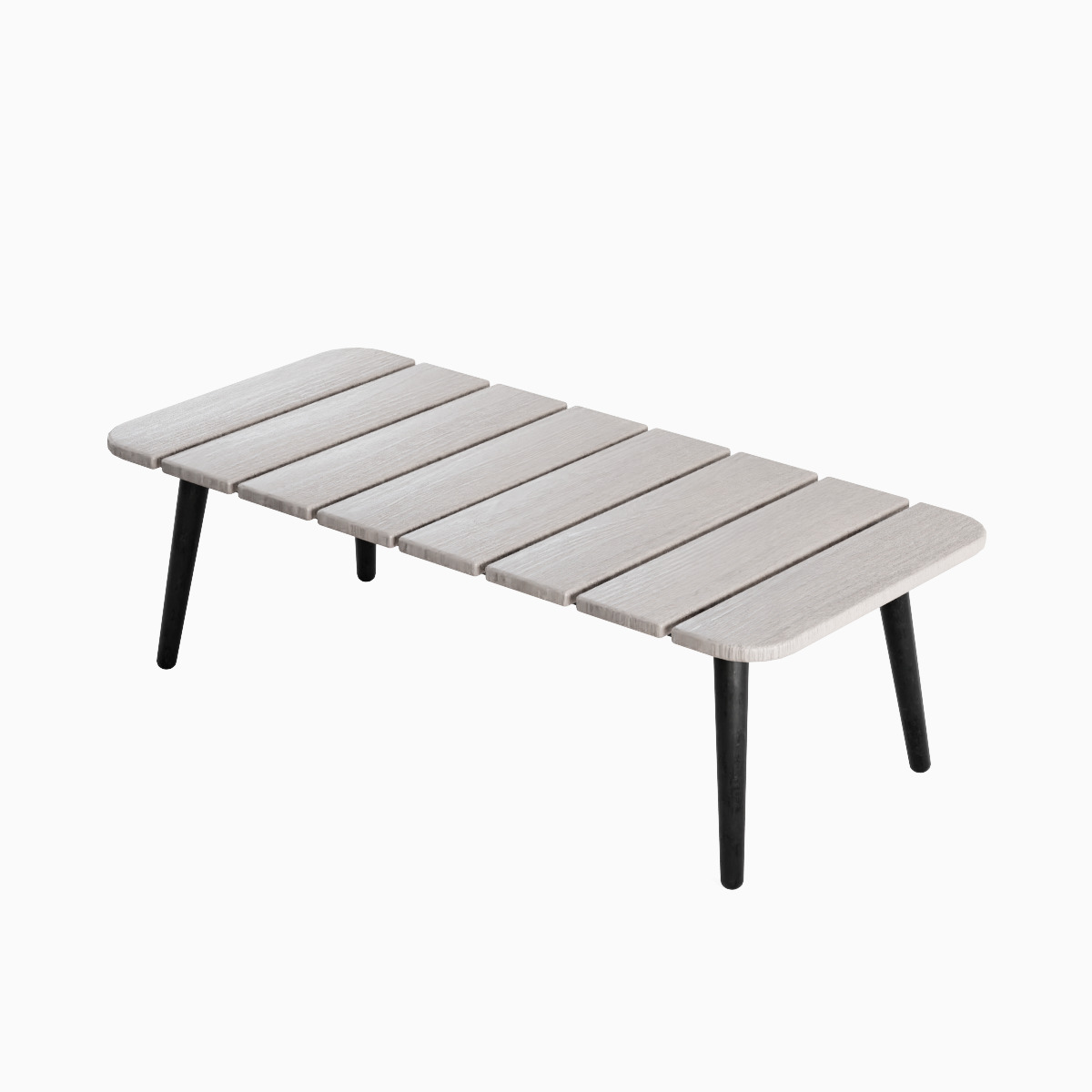 Outdoor Coffee Table Set Low-poly 3D model_12