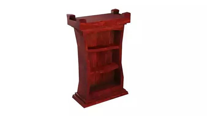 Stylized ancient bookshelf