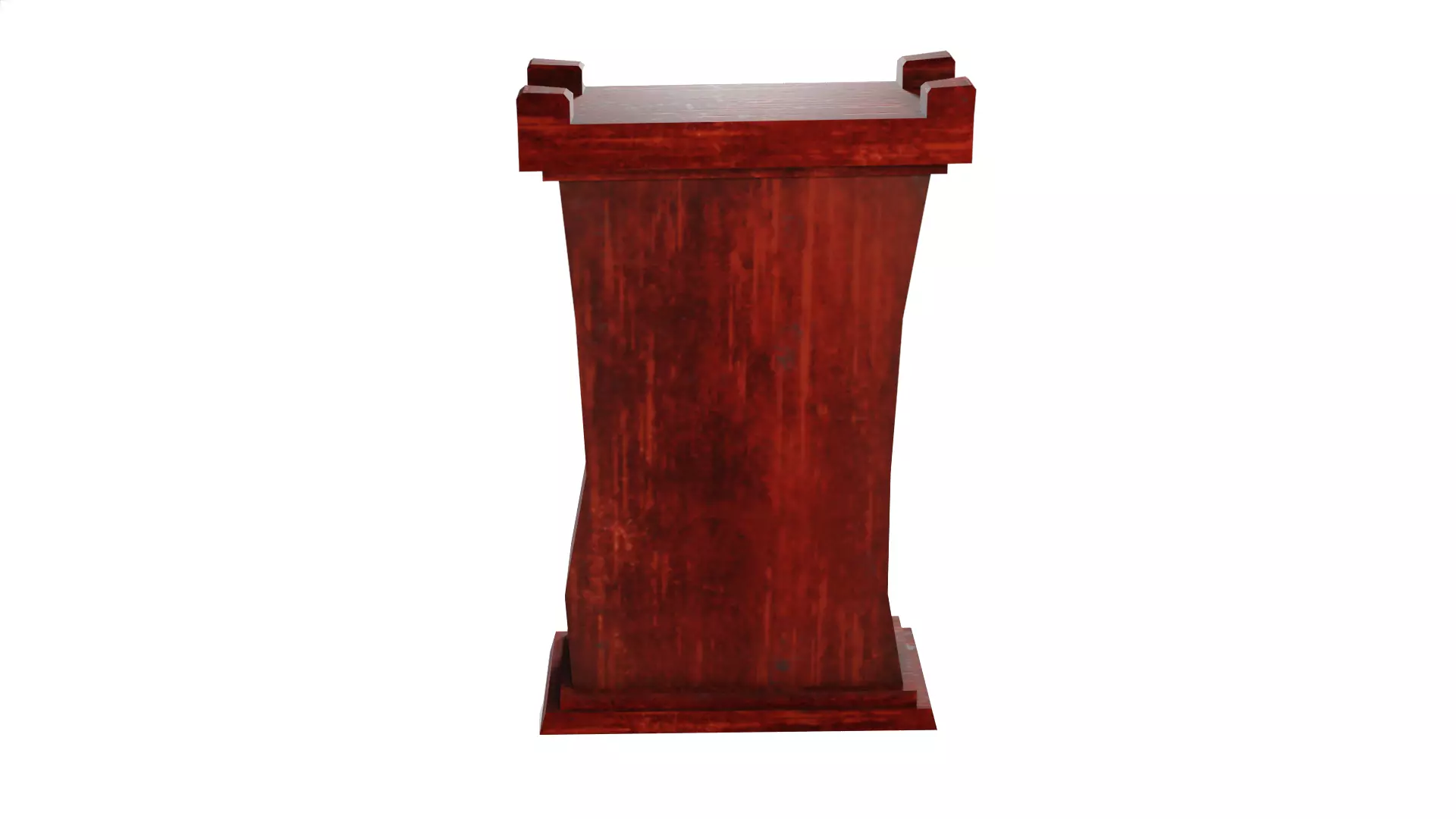 Stylized ancient bookshelf Low-poly 3D model_3