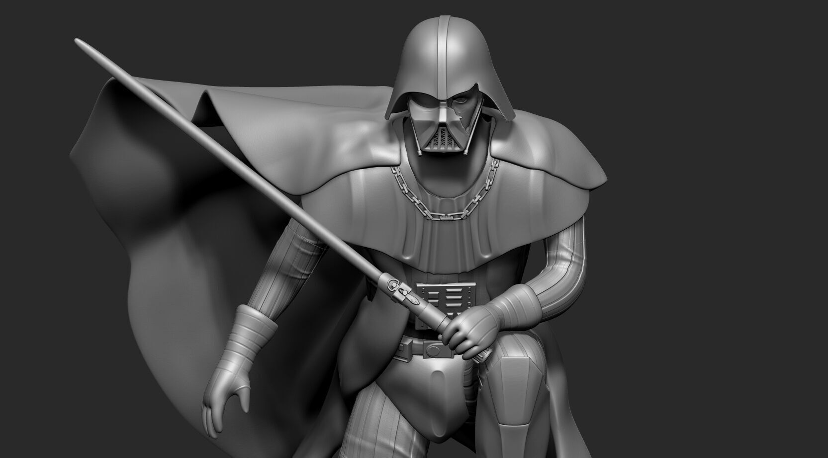 DARTH VADER BATTLE 3D print model_1
