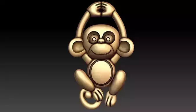 MONKEY PENDENT 3D model